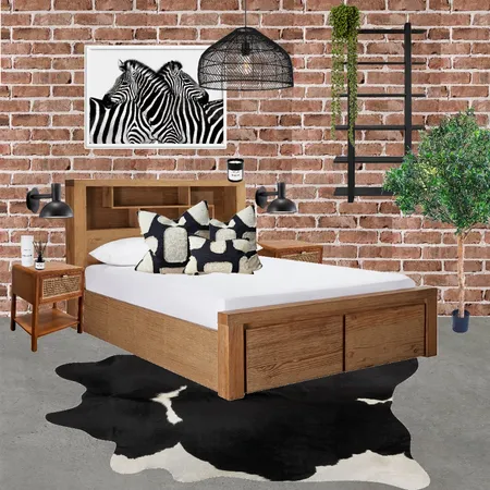 MODERN INDUSTRIAL STYLE BEDROOM Interior Design Mood Board by courtneyhunter on Style Sourcebook