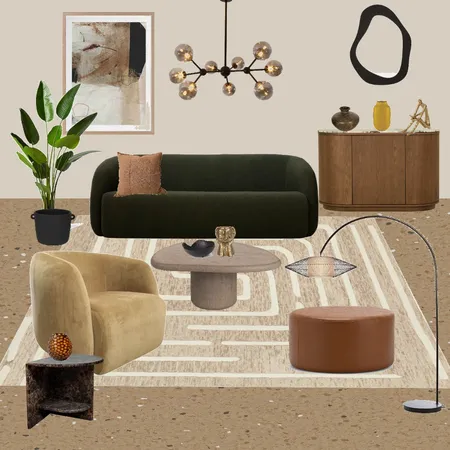 Earthy Tone with green and yellow Interior Design Mood Board by odeinterior on Style Sourcebook