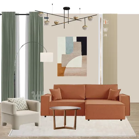 гостиная с терракотовым  диваном Interior Design Mood Board by Iora on Style Sourcebook