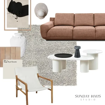 Modern Organic Earthy Living Interior Design Mood Board by Sunday Haus Studio on Style Sourcebook