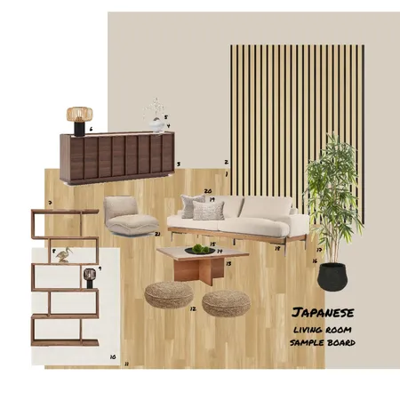Japanese Living Room Interior Design Mood Board by Lita Design on Style Sourcebook