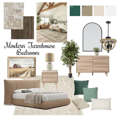 Modern Farmhouse Bedroom Interior Design Mood Board by maddie.barr06 on Style Sourcebook