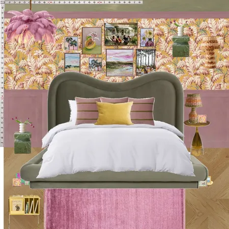 Old Hollywood Bedroom Wall Interior Design Mood Board by dl2407