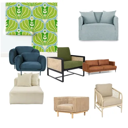 Serene Heart Flowers - blue green spring Interior Design Mood Board by Happy Wolf of Fortune on Style Sourcebook