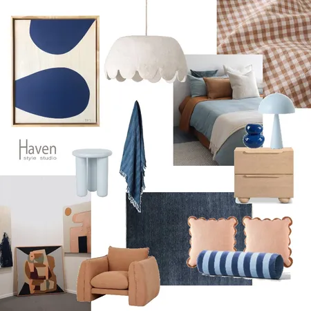 Ava’s bedroom Interior Design Mood Board by Haven Style Studio