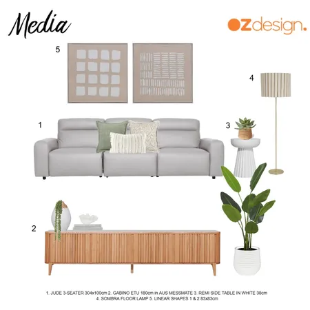 Media - Debra Lindsay Interior Design Mood Board by Oz Design