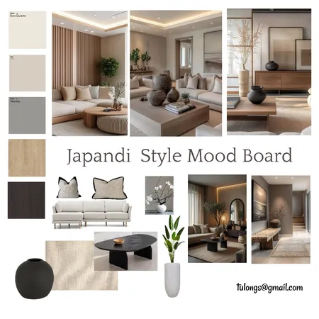 Design Style Mood Board - Japandi Interior Design Mood Board by June Tulong on Style Sourcebook