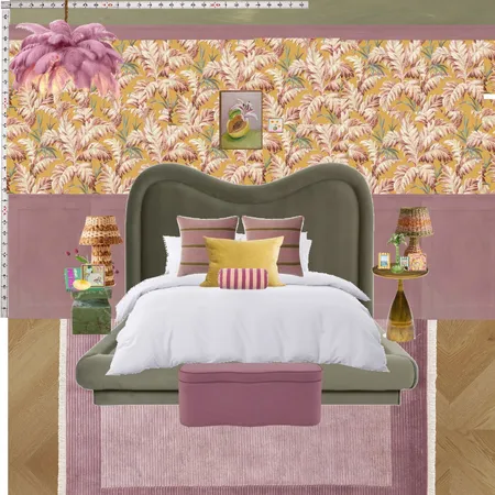 Old Hollywood Bedroom Wall Interior Design Mood Board by dl2407