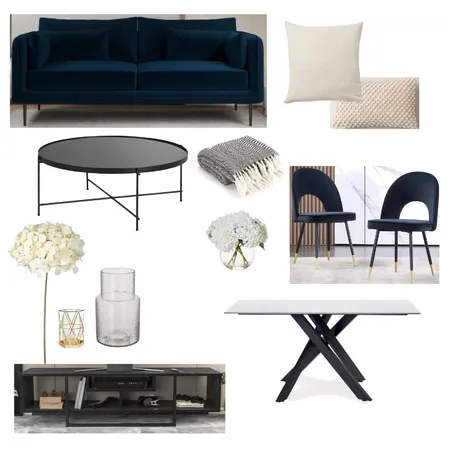 WCL Cascade 2 bed living room blue Interior Design Mood Board by Lovenana on Style Sourcebook
