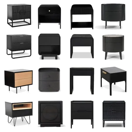 black night stands Interior Design Mood Board by Tricia Kramer on Style Sourcebook