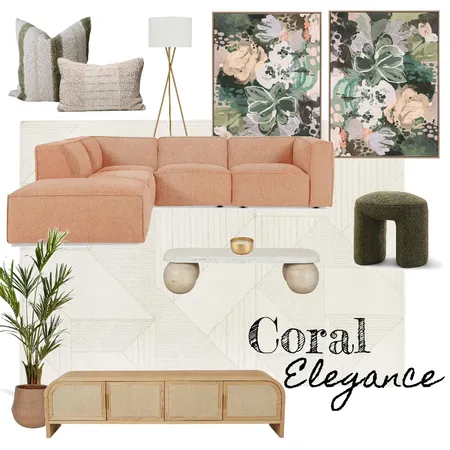 Coral Elegance Interior Design Mood Board by MadsG on Style Sourcebook