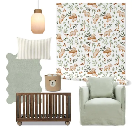 Baby bear nursery wallpaper Interior Design Mood Board by Zanetfromwonderland on Style Sourcebook