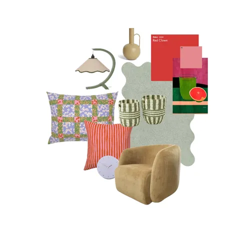 Maximalist pink and red Interior Design Mood Board by alexroda on Style Sourcebook