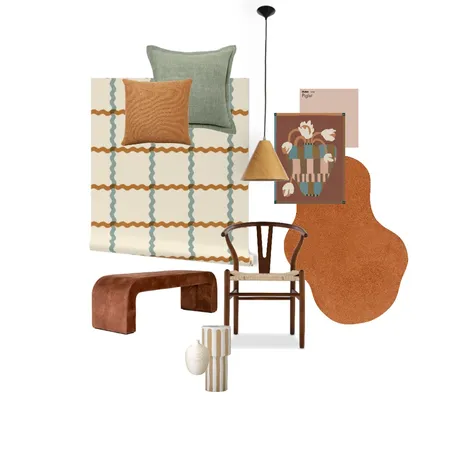 Earthy tones living room - wavy grid Interior Design Mood Board by alexroda on Style Sourcebook
