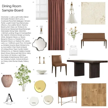 Dining Room Sample Board Interior Design Mood Board by alyssaannedesign on Style Sourcebook