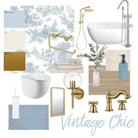 vintage chic bathroom Interior Design Mood Board by Elka on Style Sourcebook