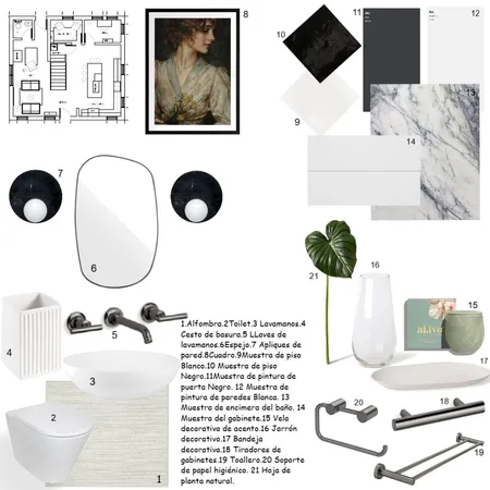 Baño WC moderno Interior Design Mood Board by Elizabet Santos on Style Sourcebook