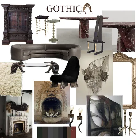 Gothic interior Interior Design Mood Board by minayldz on Style Sourcebook