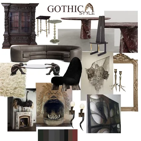 Gothic interior Interior Design Mood Board by minayldz on Style Sourcebook