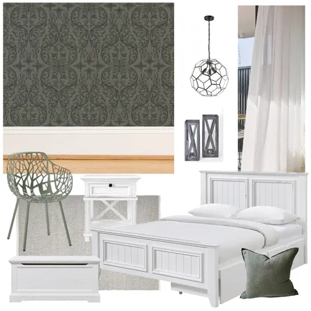 Thunderous Green Elegant Damask Interior Design Mood Board by ntoerber on Style Sourcebook