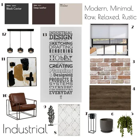 Industrial Mood Board Interior Design Mood Board by Liane_Design_Student on Style Sourcebook