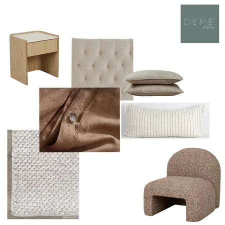 Lola House 1 Guest Bedroom Interior Design Mood Board by Demé Interiors on Style Sourcebook