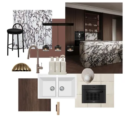 Burgundy Kitchen Interior Design Mood Board by AR.CHETYPE DESIGN on Style Sourcebook