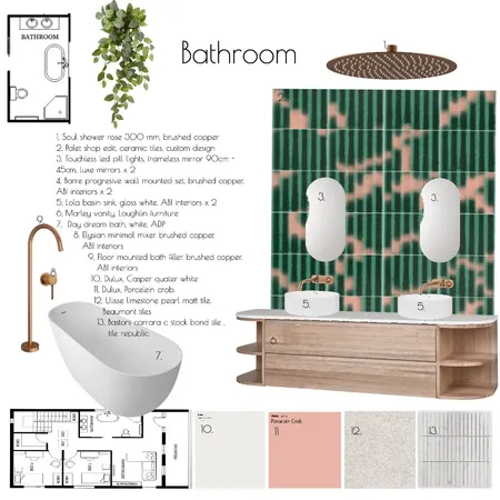 kids bathroom / final Interior Design Mood Board by MSP Styling & Design on Style Sourcebook