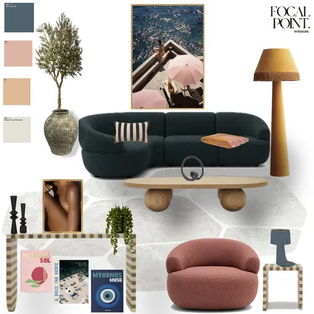 Viva La Vita - Peach and Ocean Lounge Interior Design Mood Board by Focal Point Interior on Style Sourcebook