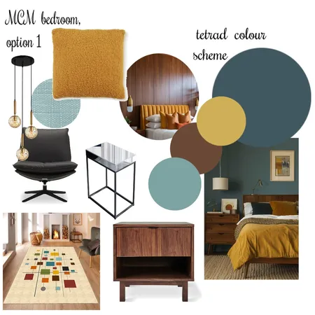 MCM bedroom option 1 Interior Design Mood Board by DMQuinn on Style Sourcebook