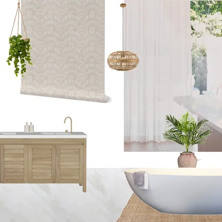 Coastal Shells Wallpaper Interior Design Mood Board by vine_art_design on Style Sourcebook