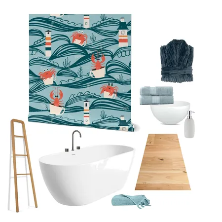 Reddish Crustaceans Bathroom Interior Design Mood Board by PriKra on Style Sourcebook