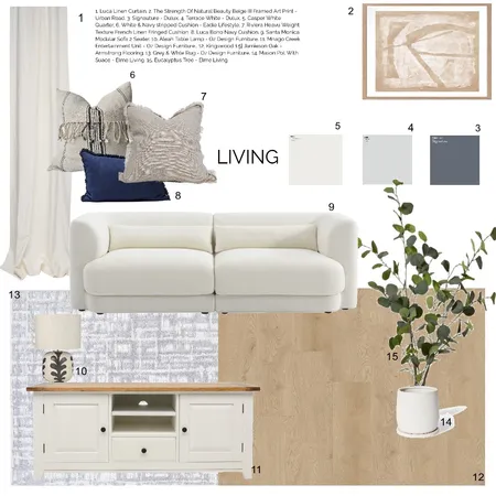 MODULE 9 - LIVING Interior Design Mood Board by Emily Fox on Style Sourcebook