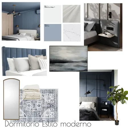 dormitorio moderno acento azul Interior Design Mood Board by Elizabet Santos on Style Sourcebook