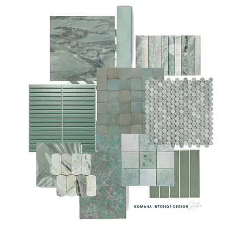Tiles - Project - Colour Drench Green Interior Design Mood Board by Komaha Interior Design on Style Sourcebook