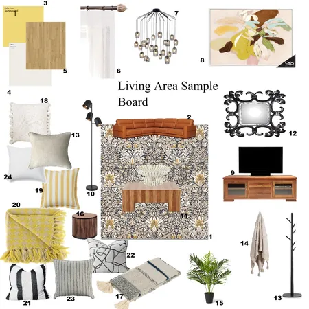 Living Area Sample Board Interior Design Mood Board by Nobs on Style Sourcebook