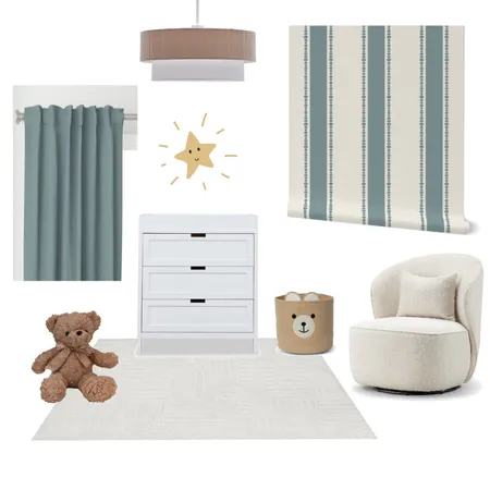 Wallpaper sophisticated stripe design with pepples mapped blue Interior Design Mood Board by Jenna Rianne Designs on Style Sourcebook