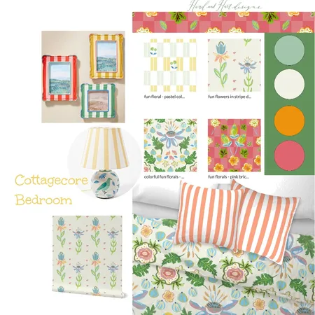 cottage core bedroom Interior Design Mood Board by Hand and Hart Designs on Style Sourcebook
