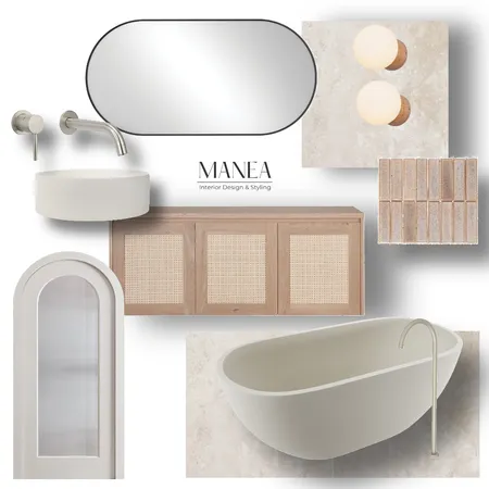 Warm Modern Bathroom Selections Interior Design Mood Board by Manea Interior Design & Styling on Style Sourcebook