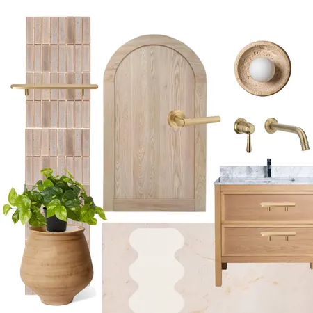 Golden Touch: Oak Doors in the Bath Interior Design Mood Board by Hardware Concepts on Style Sourcebook