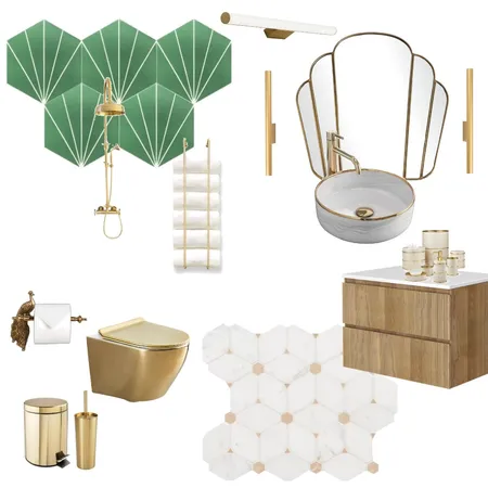 Art Deco Bathroom Interior Design Mood Board by natasatzwra on Style Sourcebook