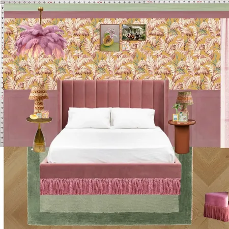 Old Hollywood Bedroom Wall Interior Design Mood Board by dl2407
