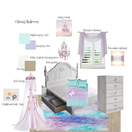 Princess Bedroom Interior Design Mood Board by Mindy J on Style Sourcebook