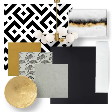 Black & Gold Interior Design Mood Board by Hanna Laine on Style Sourcebook