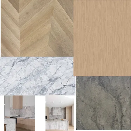 Ercu oak joinery_Odin Chevron Flooring_Dolomite stone_Travertine Grey Tile Interior Design Mood Board by mnijjar on Style Sourcebook