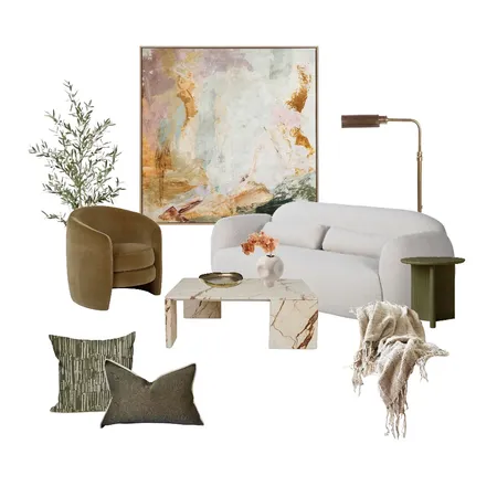 Rust/Green Living Room Interior Design Mood Board by JAY THOMAS DESIGNS on Style Sourcebook