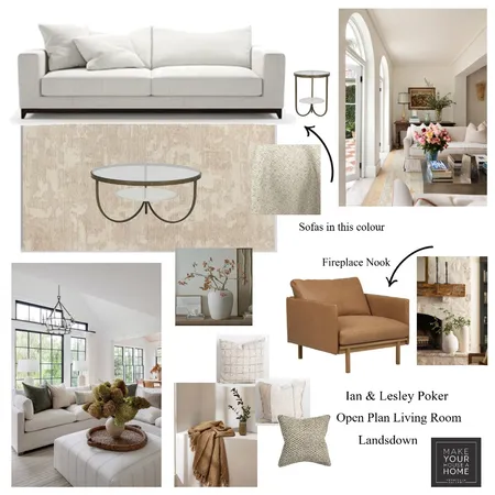 Ian & Lesley Poker - Open Plan Living Room Interior Design Mood Board by MarnieDickson on Style Sourcebook