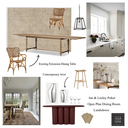 Ian & Lesley Poker - Open Plan Dining Room Interior Design Mood Board by MarnieDickson on Style Sourcebook