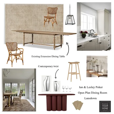 Ian & Lesley Poker - Open Plan Dining Room Interior Design Mood Board by MarnieDickson on Style Sourcebook