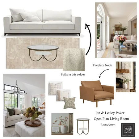 Ian & Lesley Poker - Open Plan Living Room Interior Design Mood Board by MarnieDickson on Style Sourcebook